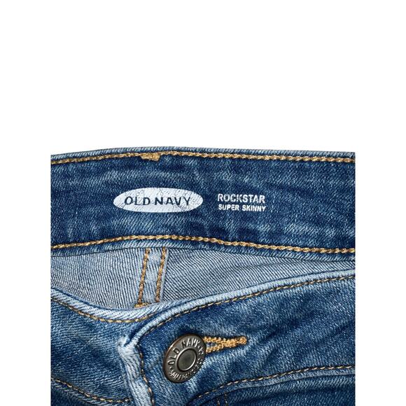 Old Navy Rockstar Super Skinny Blue Jeans Size 14 Long - Picture 3 of 4